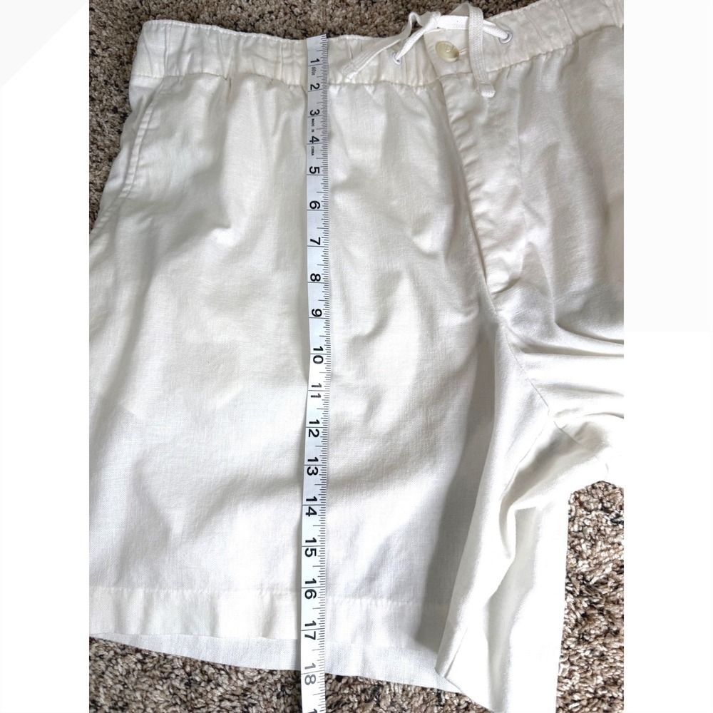 Perry Ellis White Linen Blend Drawstring Shorts Womens XXL Plus Size Casual - Picture 9 of 11